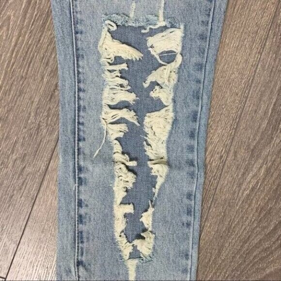 One Teaspoon High Rise Waist Freebirds Skinny Jeans Denim distressed Size 26 - Picture 7 of 12